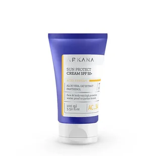 ARKANA Sun Protect Cream SPF 50 Krem Ochronny z Filtrem SPF 50 Nowa Formuła 100 ml - Kremy do twarzy z filtrem - miniaturka - grafika 1