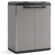 Kosze na śmieci - Keter Italy Keter Schowek do segregacji śmieci Split Basic, szaro-czarny, 85 cm 246922 - miniaturka - grafika 1