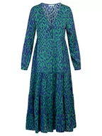 Sukienki - ApartFashion Damska sukienka maxi Apart w stylu wiszącym, czarny, zielony, 36 - miniaturka - grafika 1