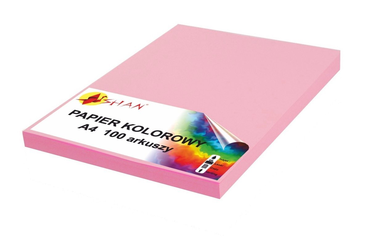 Papier Kolorowy A4 120G Różowy Pastel2 100 Arkuszy