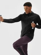 Bluzy sportowe męskie - Męska bluza treningowa 4F 4FWAW24TFSWM403 - szara - miniaturka - grafika 1