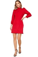 Sukienki - Trendyol Damska sukienka z czerwonego dekoltu, 38 - miniaturka - grafika 1