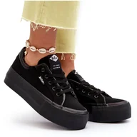 Trampki damskie - Trampki Damskie Na Platformie Lee Cooper LCW-24-31-2180 Czarne - miniaturka - grafika 1