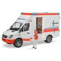 Bruder 02536 Karetka Ambulans z figurką ratownika 02536 - Samochody i pojazdy dla dzieci - miniaturka - grafika 1