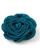 Broszki - Broszka róża - turkusowa - miniaturka - grafika 1