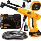 Myjki ciśnieniowe - BESTEN Myjka ciśnieniowa akumulatorowa BE0002896 20V 20 bar do auta i tarasu, bez kranu, 2x 4.0Ah - miniaturka - grafika 1