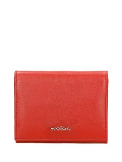 Portfele - Wojas Skórzany portfel w kolorze czerwonym - (S)12 x (W)10 x (G)3,5 cm - grafika 1