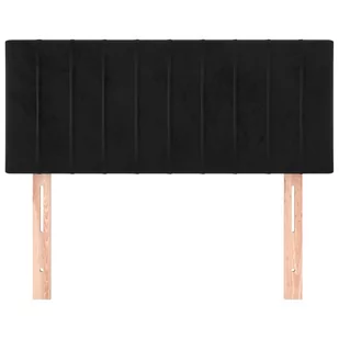 Lumarko Zagłówek do łóżka, czarny, 80x5x78/88 cm, aksamit  - Inne meble do sypialni - miniaturka - grafika 4