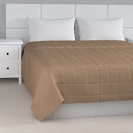 Narzuty - Dekoria Narzuta pikowana w kratę beżowy szer.260 × dł.210 cm Quadro 498-136-09 - miniaturka - grafika 1
