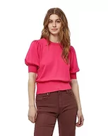 Swetry damskie - Minus Damski sweter z dzianiny Liva z okrągłym dekoltem, półrękawem, malinowy sorbet różowy, XS, Rasberry Sorbet Pink, XS - miniaturka - grafika 1