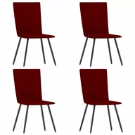 Krzesła - vidaXL Krzesła stołowe, 4 szt., czerwone wino, aksamitne - miniaturka - grafika 1
