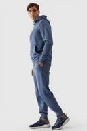 Spodnie sportowe męskie - Męskie spodnie dresowe joggery 4F 4FWMM00TTROM0943 - niebieskie - miniaturka - grafika 1