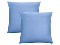 Pościel - Biberna Poszewka na poduszkę z delikatnego dżerseju, 2 szt. (Niebieski, 80 x 80) - miniaturka - grafika 1