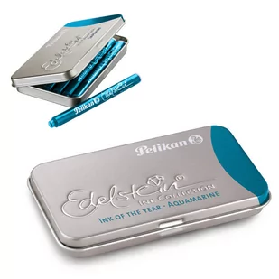 Pelikan Tintenpatrone Edelstein Ink GTP/6 Aquama Met Etui 300100 - Naboje i atramenty - miniaturka - grafika 1