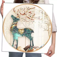 Zabawki kreatywne - Haft Diamentowy Diamond Painting,DIAMENTOWY MALARZ,Obraz DIY 5D,Mozaika Diamentowa 50x50, Jelenie - miniaturka - grafika 1