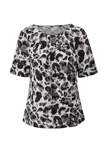 s.Oliver BLACK LABEL Damska bluzka z krótkim rękawem, biały, 46 - Bluzki damskie - miniaturka - grafika 1