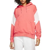 Bluzy damskie - Nike bluza damska W Nsw Po Ft Cb pomarańczowa Magic Ember/Barely Rose/White M - miniaturka - grafika 1