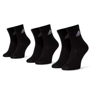 Adidas Zestaw 3 par wysokich skarpet unisex Light Crew 3pp DZ9394 Black/Black/Black - Skarpetki damskie - miniaturka - grafika 1