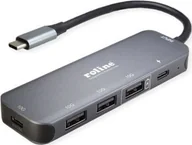 Huby USB - HUB USB Roline Hub ROLINE USB 3.2 Gen 2, 4-kierunkowy, kabel połączeniowy typu C 14.02.5048 - miniaturka - grafika 1