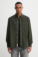 Koszule męskie - Tommy Jeans koszula sztruksowa męska kolor zielony regular DM0DM22021 - miniaturka - grafika 1