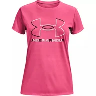 Odzież sportowa dziecięca - Koszulka dziewczęca Under Armour Tech BL Solid Body SS - miniaturka - grafika 1