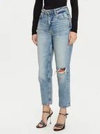 Spodnie damskie - Guess Jeansy W5RA21 D5LR2 Niebieski Straight Leg - miniaturka - grafika 1