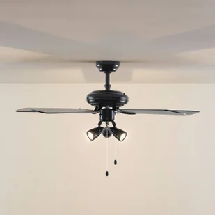 Wentylator sufitowy Lucande z oświetleniem Anariki, cichy, czarny - Wentylatory sufitowe - miniaturka - grafika 3