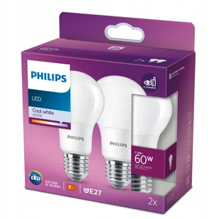 Żarówka Led E27 Philips 60W 806lm 4000K 2 sztuki - Żarówki LED - miniaturka - grafika 1