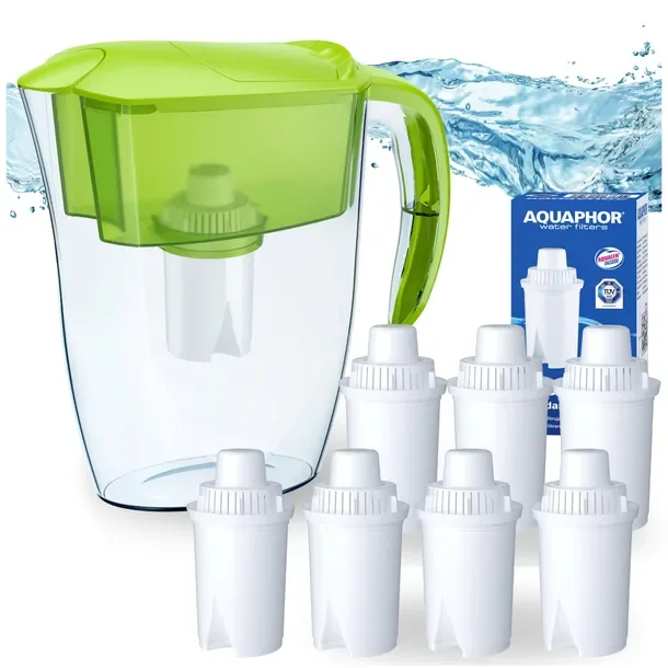 Dzbanek Filtrujący Aquaphor Real 2,9L Limonkowy 7 Wkładów Filtrujących B15