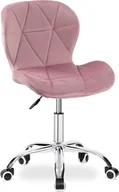 Fotele - Fotel obrotowy Spiner chrom różowy - miniaturka - grafika 1