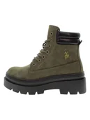 Botki damskie - U.S. Polo Assn. Botki w kolorze khaki - miniaturka - grafika 1
