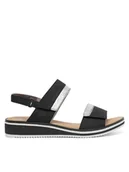 Sandały damskie - Rieker Sandały V36B9-14 Czarny - miniaturka - grafika 1