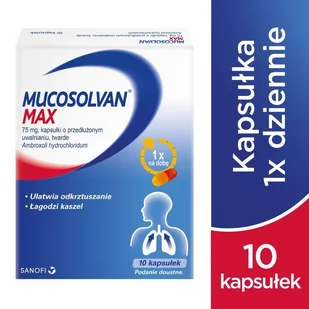 Boehringen Ingelheim Ingelheim Mucosolvan Max 75mg 10 kaps - Przeziębienie i grypa - miniaturka - grafika 1
