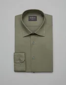 Koszule męskie - koszula simeria 00380 długi rękaw zielony slim fit - miniaturka - grafika 1