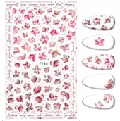 Ozdoby do paznokci - Naklejki Do Zdobienia Paznokci Wzorki Kwiatki F-780 - miniaturka - grafika 1