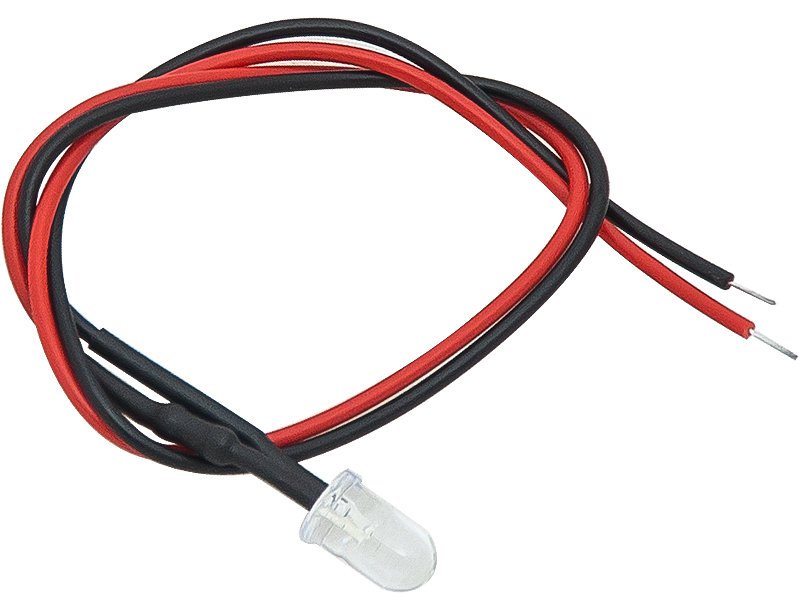 DIODA LED 5 mm niebieski 12Vclear 1 Sztuka