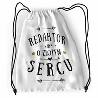 Plecaki worki - Plecak Sportowy Szkolny Redaktora Worek Torba z Nadrukiem ze Zdjęciem - miniaturka - grafika 1