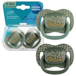 Canpol Babies Silikonowy Smoczek Symetryczny 0-6 m Mountains 2-pack - Smoczki uspokajające - miniaturka - grafika 1