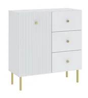 Komody - Komoda Viena 1D3S Złota / Biała - miniaturka - grafika 1