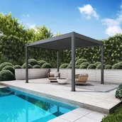 Kratki i pergole - Pergola ogrodowa na taras ELEGANCE 3x4 Anthracite - Gutroof - miniaturka - grafika 1