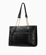 Torebki damskie - PUCCINI Damska shopperka z pikowanym przodem czarna - miniaturka - grafika 1