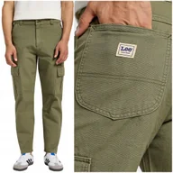 Spodnie męskie - Lee CARGO PANT MercantileGreen WORKWEAR spodnie materiałowe bojówki W36 L32 - miniaturka - grafika 1