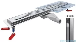 Wiper New Premium Revers Odpływ liniowy z kołnierzem 70 cm poler syfon snake 500.0251.01.070 - Odpływy liniowe - miniaturka - grafika 1