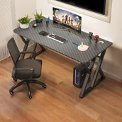 Biurka gamingowe - Biurko Gamingowe Czarne Nowoczesne Dla Gracza Stół Loft Solidne 120X60X75Cm - miniaturka - grafika 1