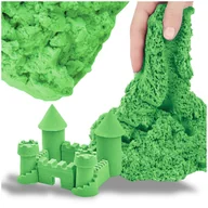 Masy plastyczne - PIASEK KINETYCZNY MAGICZNY KINETIC PIASKOLINA 1KG ZIELONY MIĘKKI - miniaturka - grafika 1
