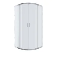 Kabiny prysznicowe - Kabina prysznicowa NAMELESS Durasan 90x90 chrom półokrągła wysoka 1szt. - miniaturka - grafika 1