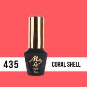 Lakiery hybrydowe - Molly Lac Lakier hybrydowy MollyLac Limited Edition Coral Shell 10 g Nr 435 - miniaturka - grafika 1