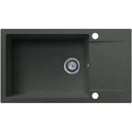 Zlewozmywaki - EOS Zlewozmywak granitowy FORT szary metalik (z ociekaczem) - miniaturka - grafika 1