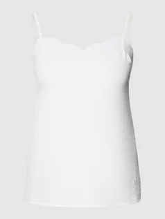 Koszulki i topy damskie - Top na ramiączkach z obszyciem z koronki model ‘TIFFANY’ - grafika 1