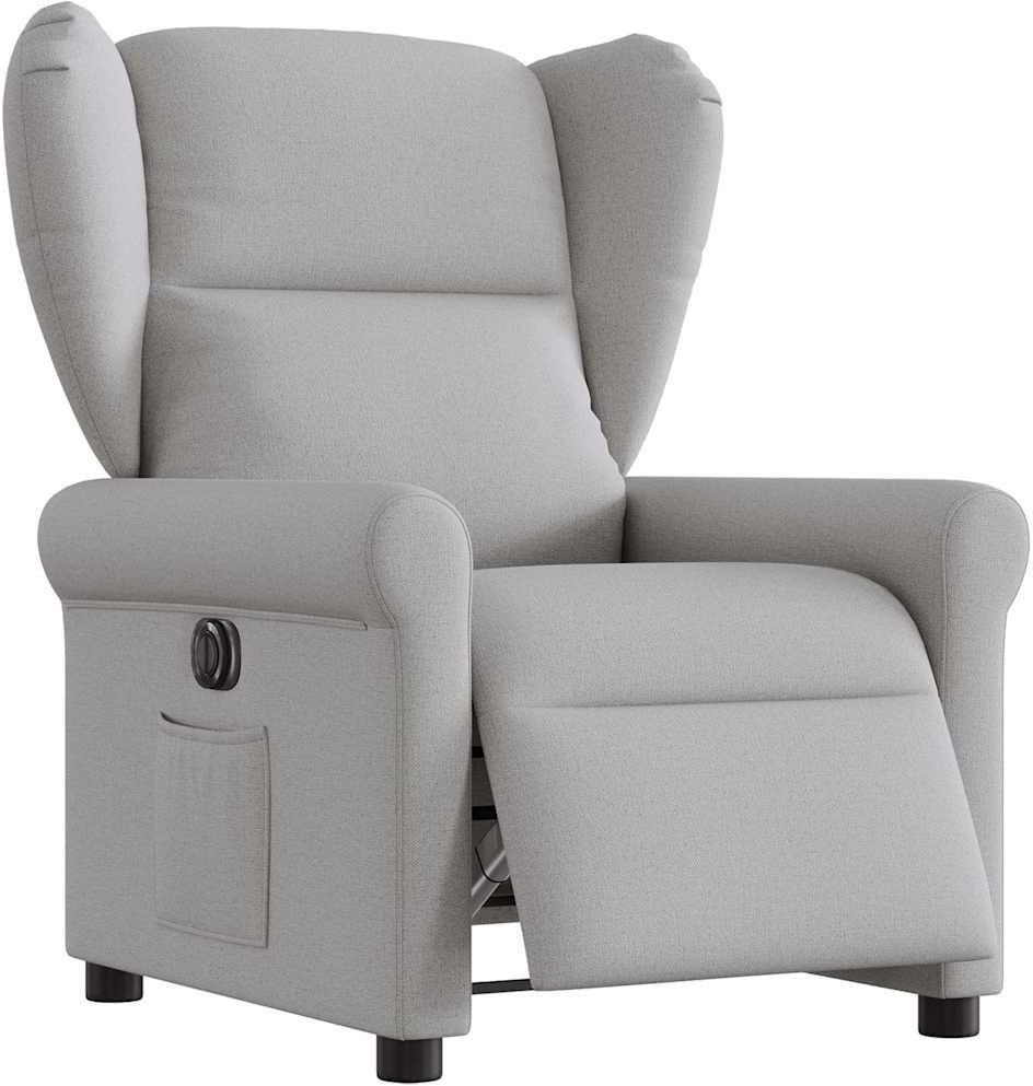 vidaXL Elektryczny fotel rozkładany Cloud Grey Fabric